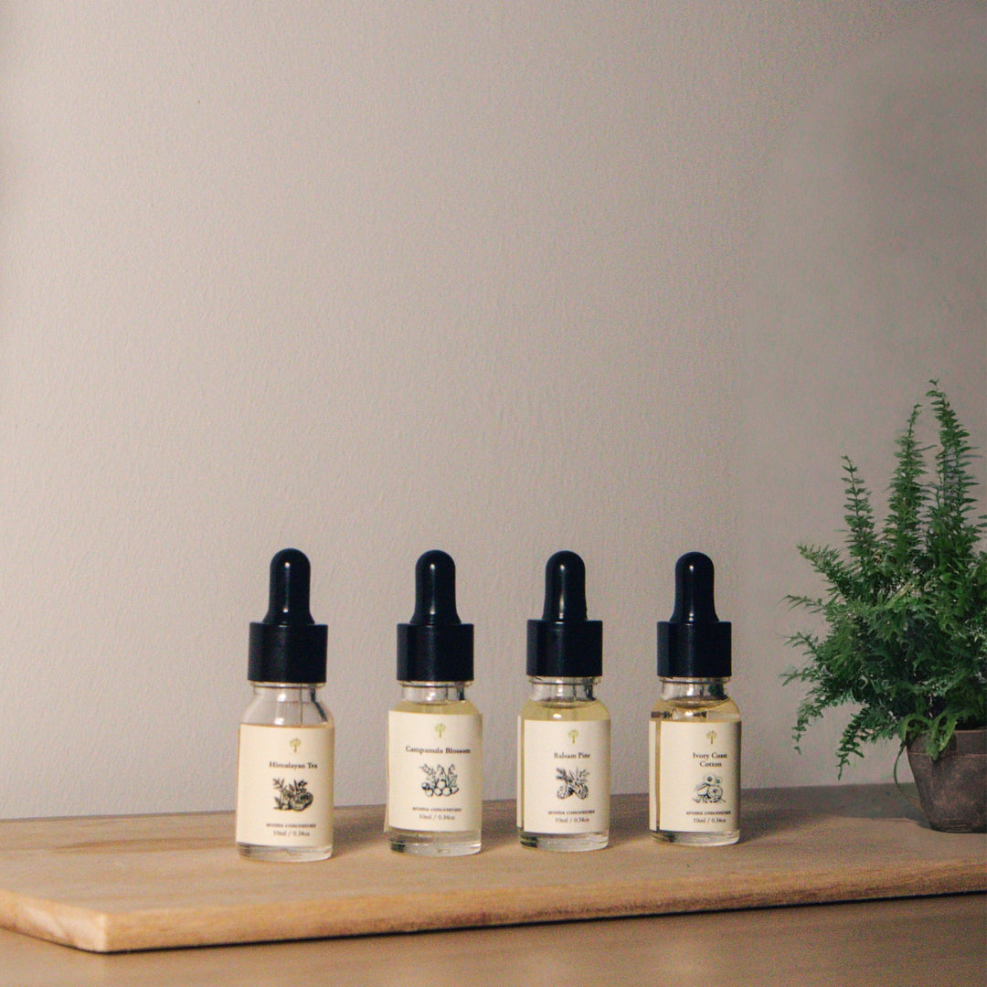 4-Pack Signature Aroma Concentrate Set (Free Mist Diffuser)