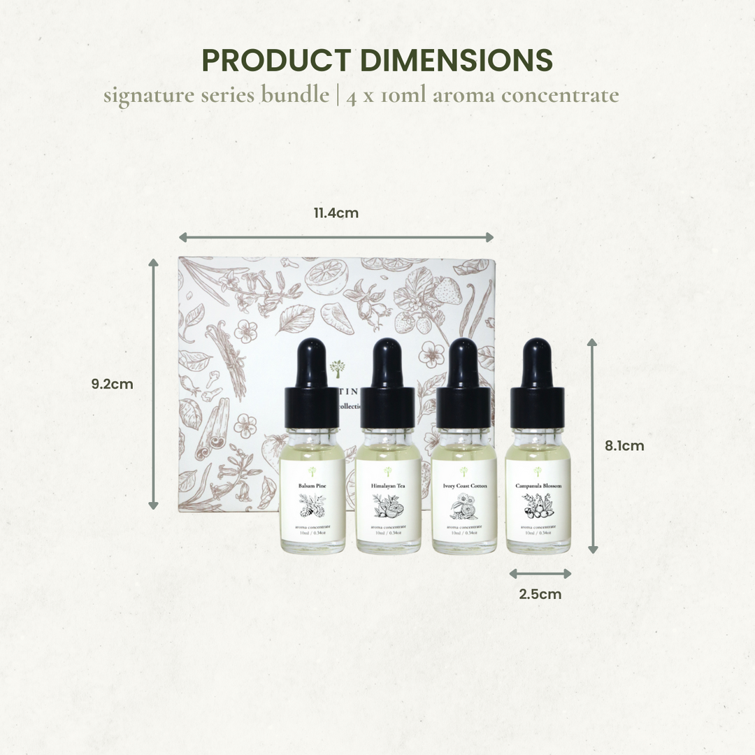 4-Pack Signature Aroma Concentrate Set (Free Mist Diffuser)