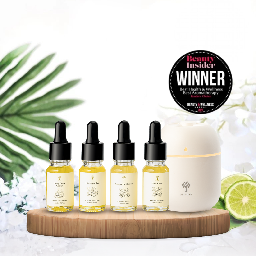 4-Pack Signature Aroma Concentrate Set (Free Mist Diffuser)