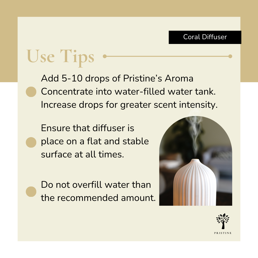 White Coral Diffuser + 6-Pack Hotel Scent Bundle