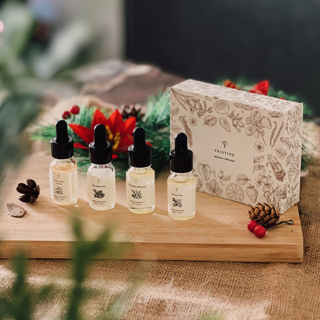 4-Pack Signature Aroma Concentrate Set (Free Mist Diffuser)