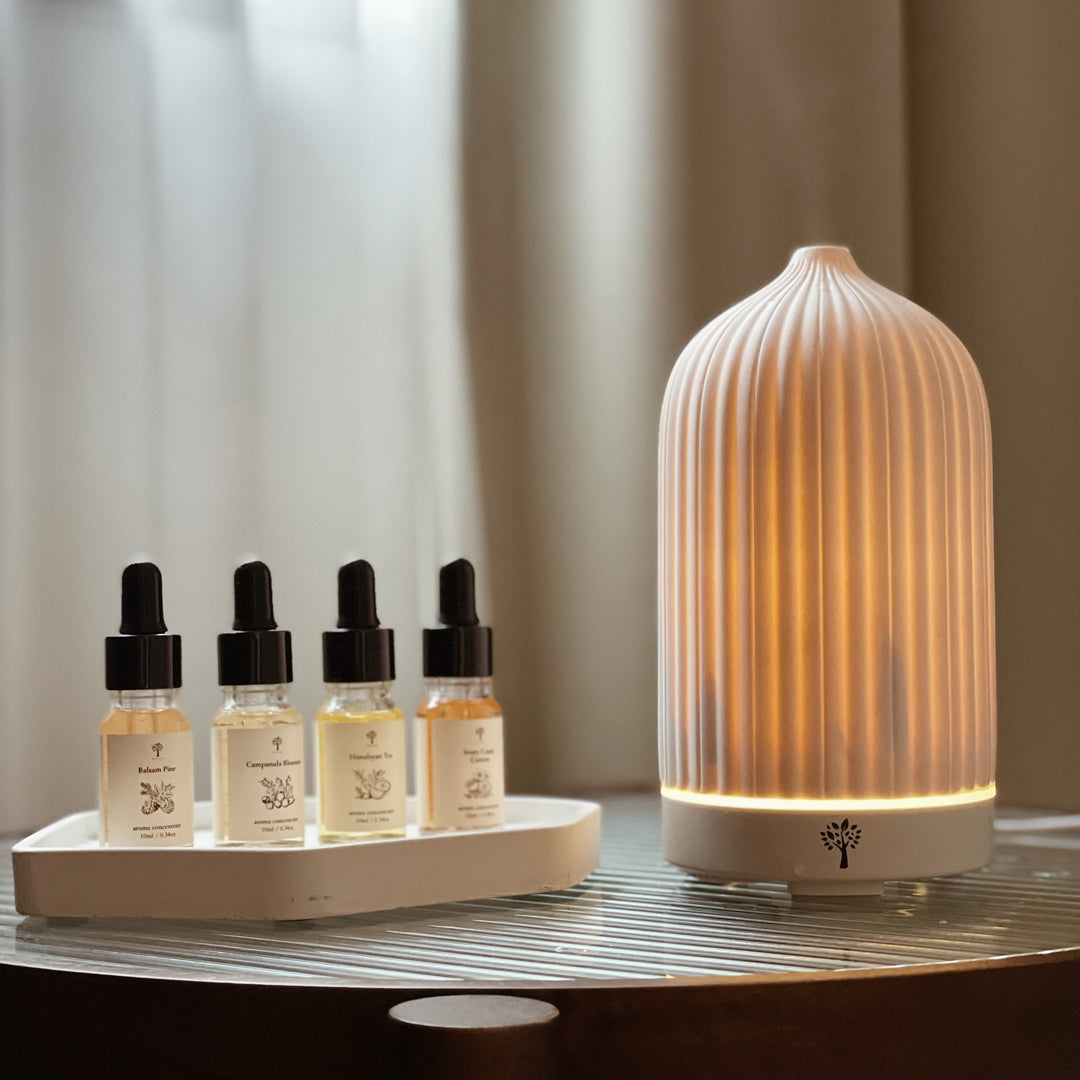 White Coral Diffuser + 4-Pack Signature Scent Bundle