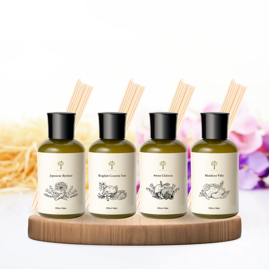 Hotel 4-Pack Bundle - Refill & Reed Stick Set
