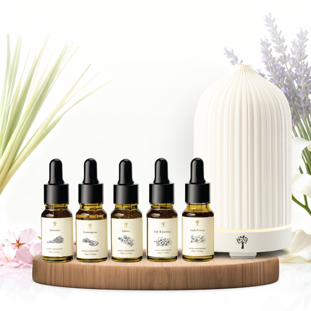 White Coral Diffuser + 5-Pack Garden Scent Bundle