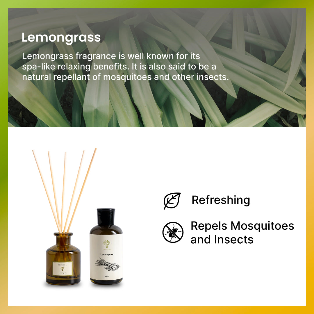 Sweetgrass Reed Diffuser Lemongrass Reed Diffuser - 50ml | Pristine SG
