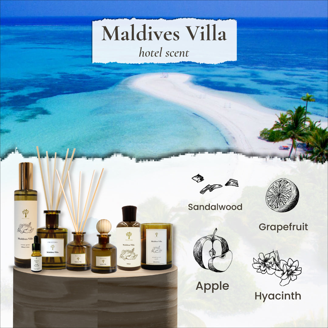 Maldives Villa Refill - 180ml (Free Reed Sticks)