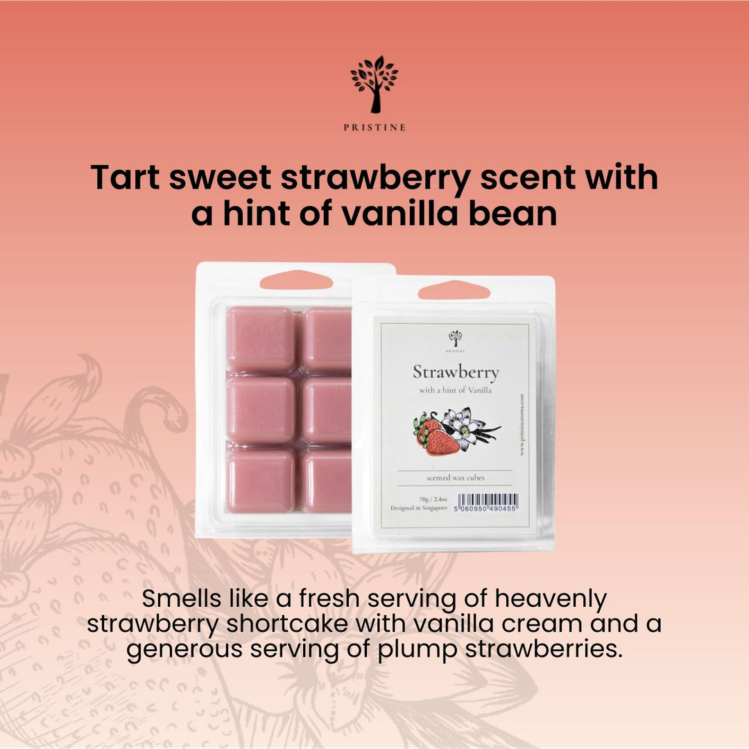 Strawberry & Vanilla Wax Cubes