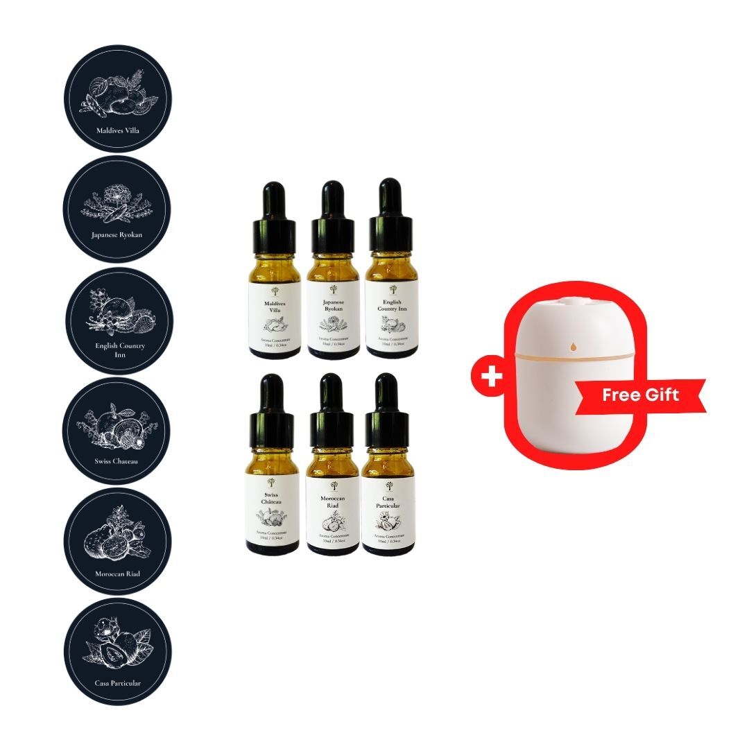 [PRE-ORDER 10 DEC] 6-Pack Hotel Aroma Concentrate Set (Free Humidifier)